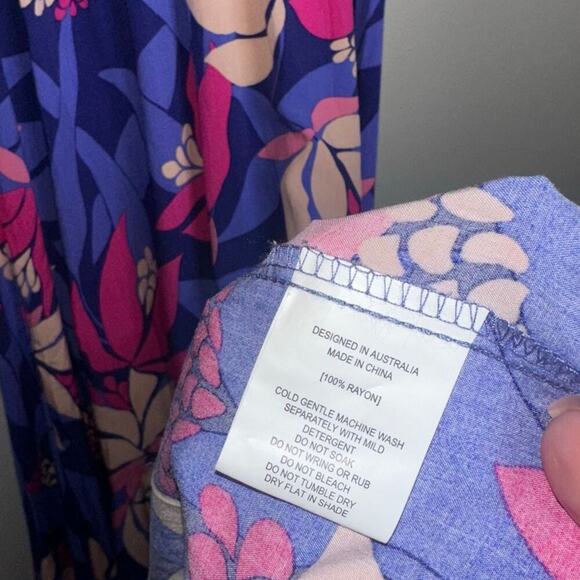 Anthropologie Abel The Label Santa Cruz High Low Midi Dress Size XS Pink/Purple - Picture 7 of 8